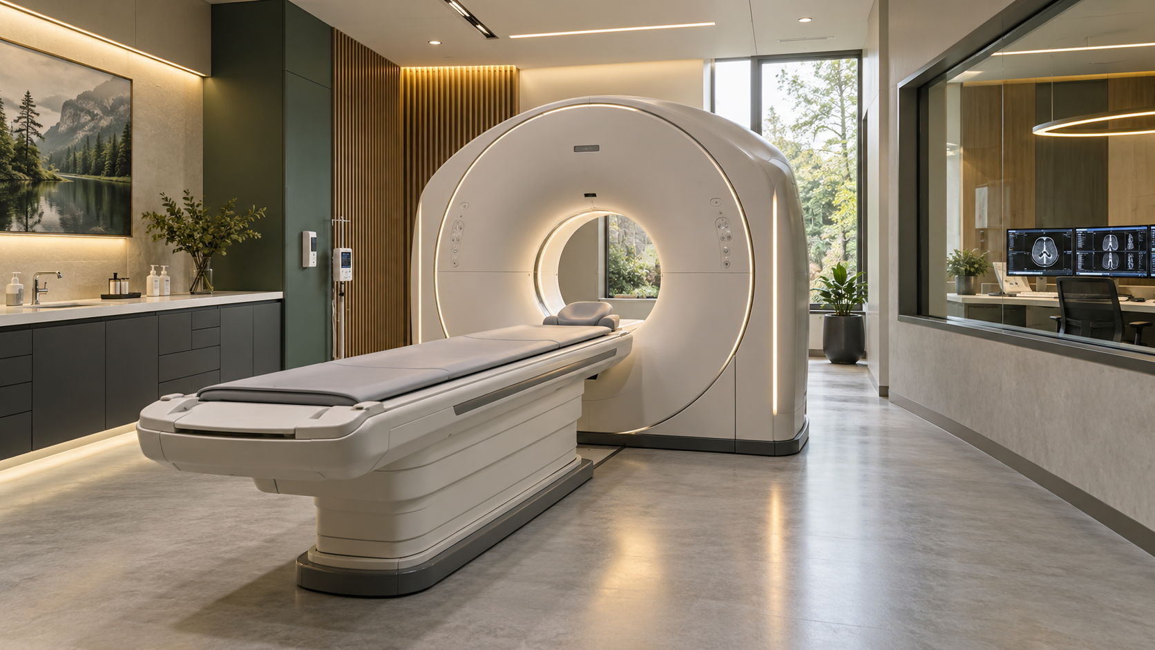 Diagnostic imaging suite with CT scanner