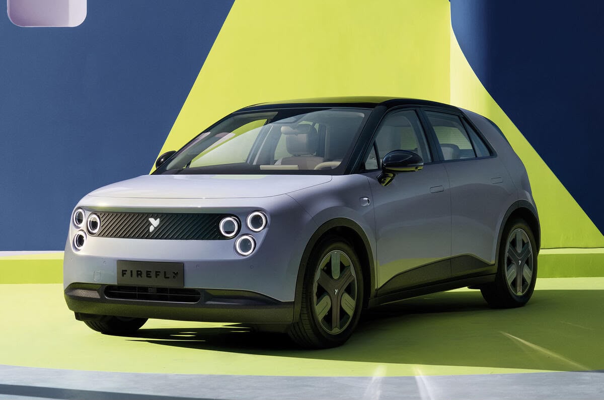 Compact electric vehicle studio shot