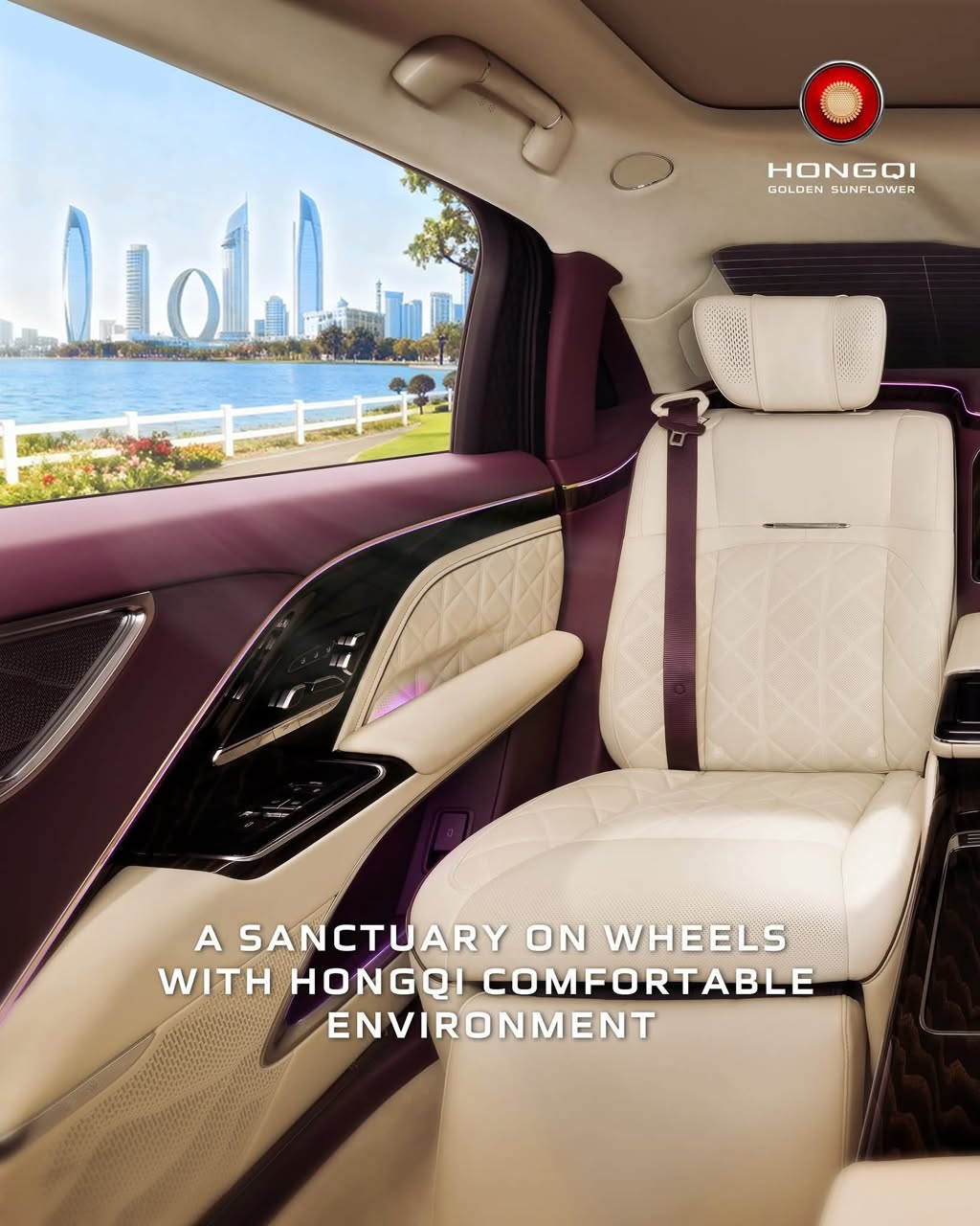 Rear seat luxury details